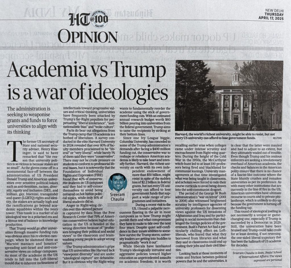 Academia vs Trump is a War of Ideologies