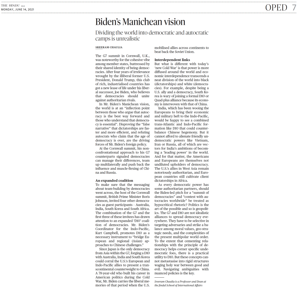 Biden’s Manichean Vision