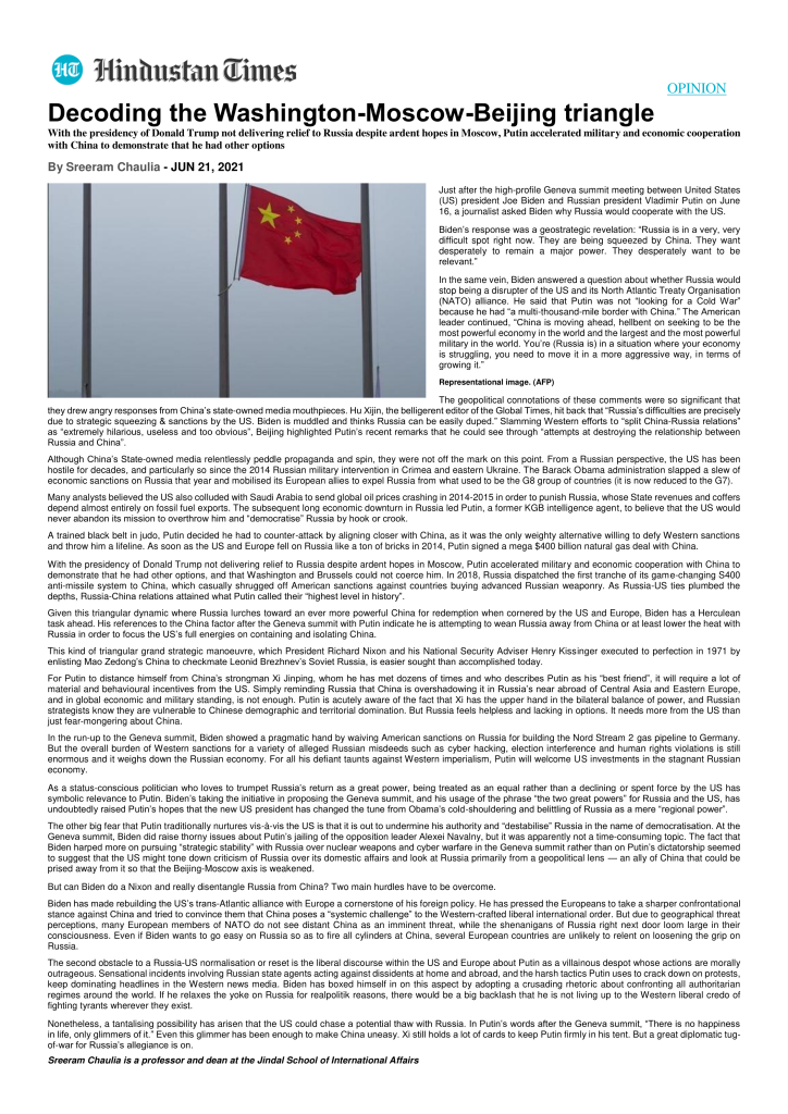 Decoding the Washington-Moscow-Beijing Triangle