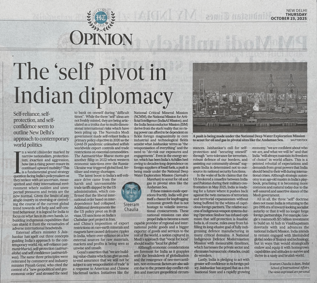 The ‘Self’ Pivot in Indian Diplomacy
