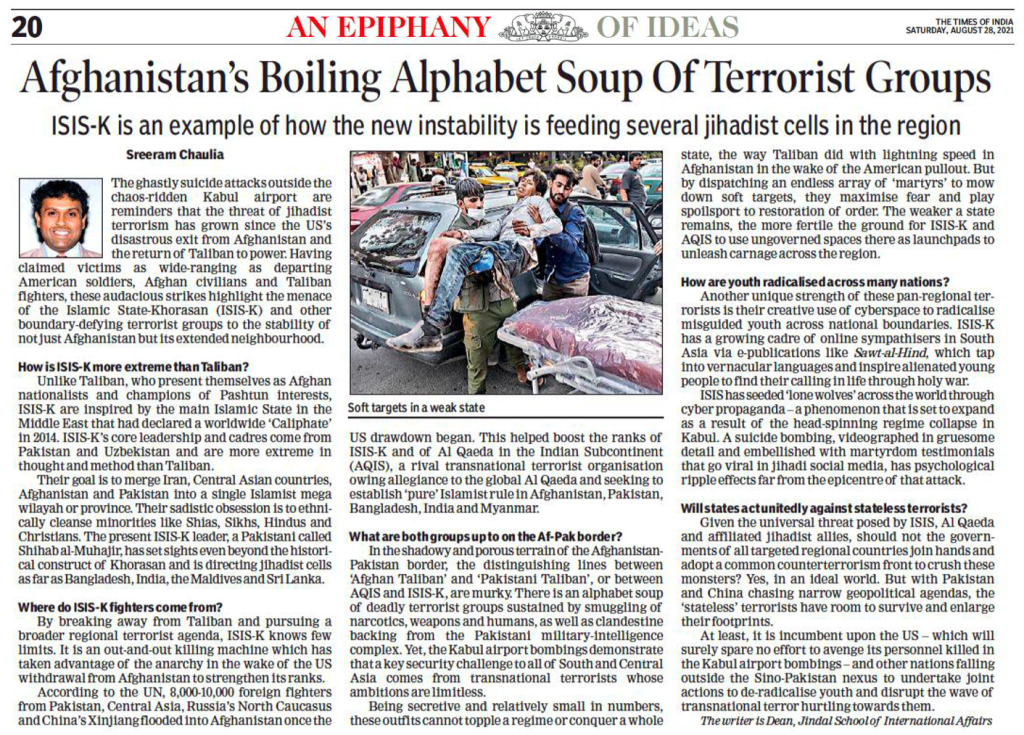 Afghanistan’s Boiling Alphabet Soup of Terrorist Groups