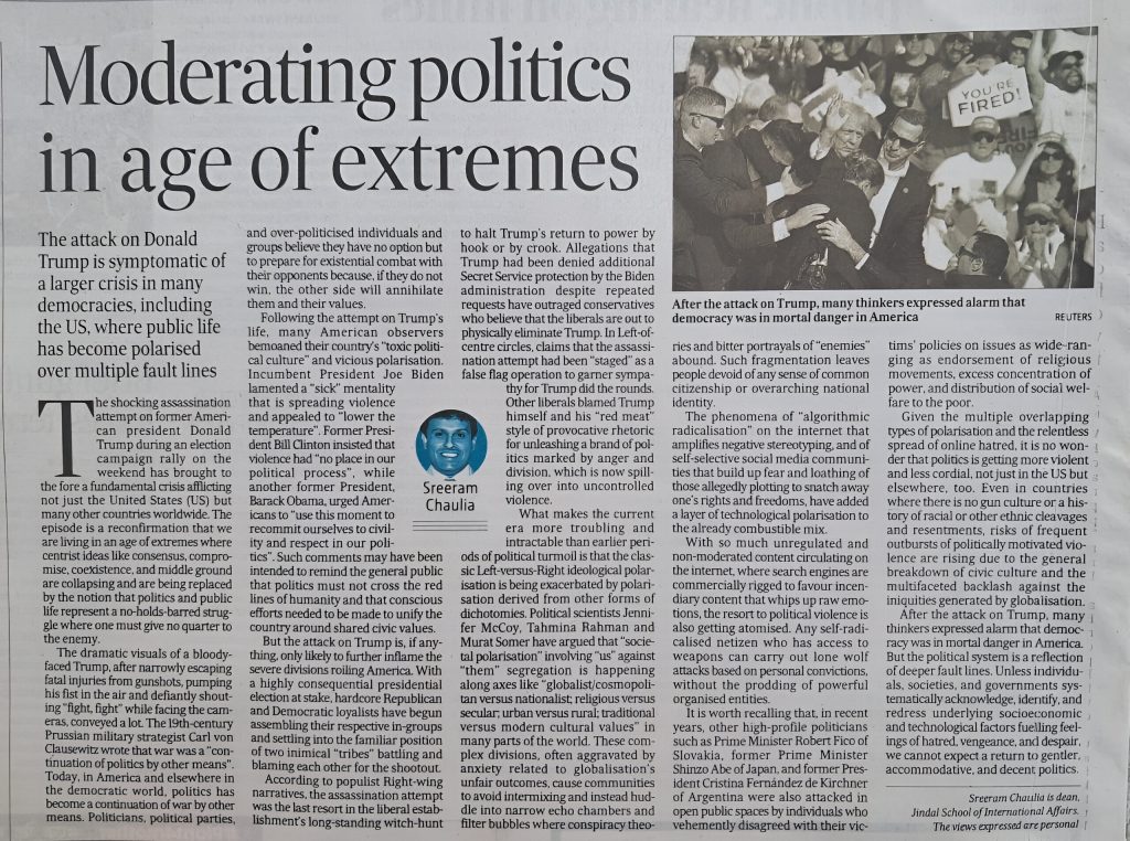 Moderating Politics in Age of Extremes