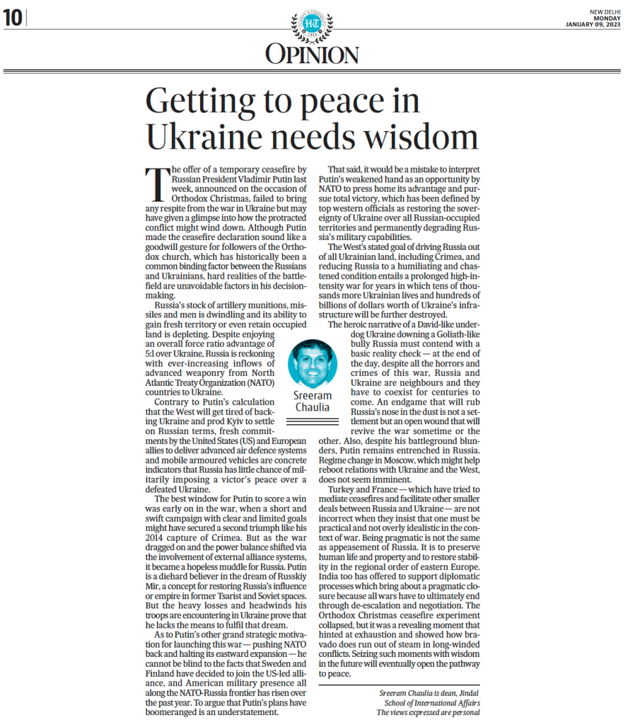 Getting to Peace in Ukraine Needs Wisdom